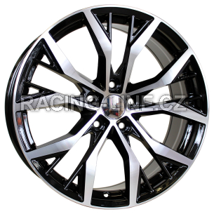 Alu kola Racing Line BK713, 16x7 5x112 ET45, černá + leštění