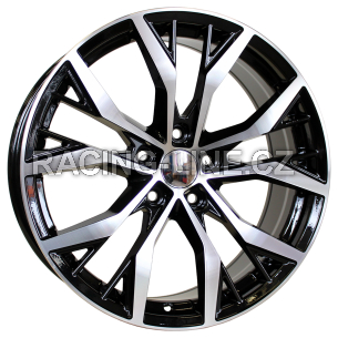 Alu kola Racing Line BK713, 17x7.5 5x100 ET40, černá + leštění