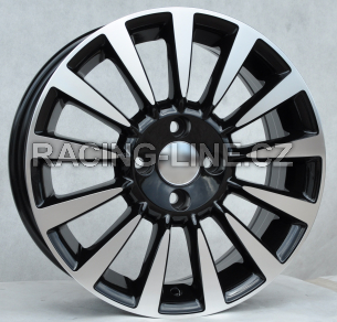 Alu kola Racing Line BK743, 15x6 4x98 ET35, černá + leštění