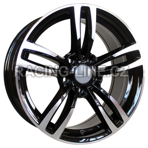 Alu kola Racing Line BK855, 19x8.5 5x120 ET34, černá + leštění
