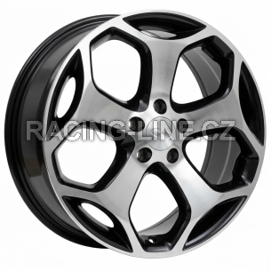 Alu kola Racing Line BK871, 16x6.5 5x108 ET50, černá + leštění