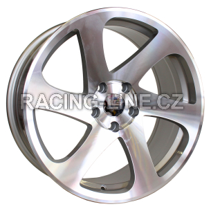 Alu kola Racing Line BK880, 18x8.5 5x112 ET35, stříbrná + leštění