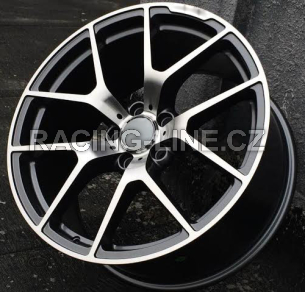 Alu kola Racing Line BK933, 20x9.5 5x112 ET35, černá + leštění