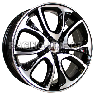 Alu kola Racing Line BY124, 18x7 5x108 ET30, černá + leštění