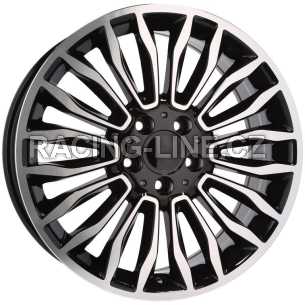 Alu kola Racing Line B1490, 18x7.5 5x112 ET52, černá + leštění (zátěžová)