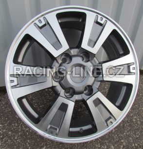Alu kola Racing Line BY168, 20x8 5x150 ET60, šedivá + leštění (zátěžová)