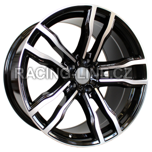 Alu kola Racing Line BY588, 21x11.5 5x120 ET37, černá + leštění