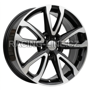 Alu kola Racing Line BY994, 18x7.5 5x114.3 ET49.5, černá + leštění