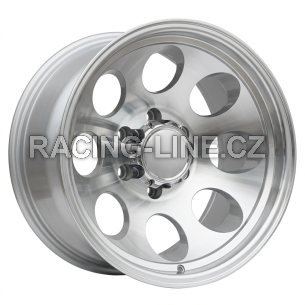 Alu kola Racing Line BY997, 15x10 6x139.7 ET-48, stříbrná + leštění