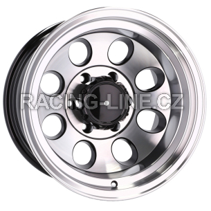 Alu kola Racing Line BY997, 16x10 5x139.7 ET48, černá + leštění (zátěžová)