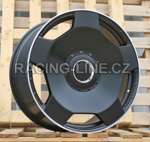 Alu kola Racing Line BYF3111, 22x10 5x112 ET42, černá matná + leštěný límec (zátěžová)