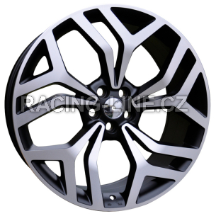 Alu kola Racing Line D1419, 20x8 5x108 ET40, černá + leštění (zátěžová)