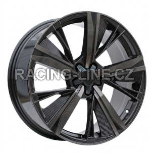 Alu kola Racing Line D1918, 19x8 5x108 ET40, černá + tmavé leštění