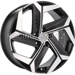Alu kola Racing Line D1926, 18x7.5 5x114.3 ET51, černá matná + leštění