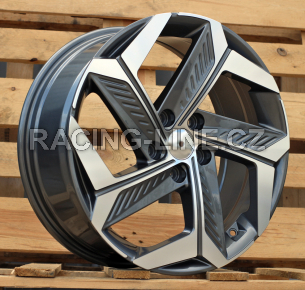 Alu kola Racing Line D1926, 18x7.5 5x114.3 ET51, šedivá + leštění
