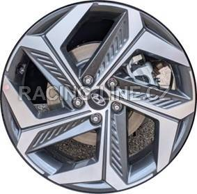 Alu kola Racing Line D1926, 18x7.5 5x114.3 ET51, šedivá + leštění