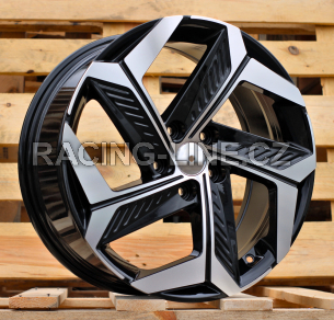 Alu kola Racing Line D1926, 19x7.5 5x114.3 ET51, černá + leštění