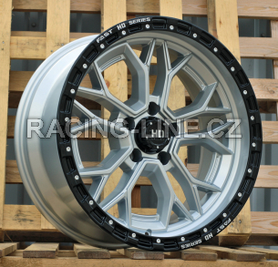 Alu kola Racing Line D1971, 20x9 5x127 ET, stříbrná + černá (zátěžová)
