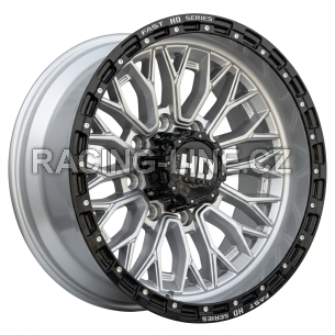 Alu kola Racing Line D1973, 20x10 8x180 ET, stříbrná + černá lesklá (zátěžová)