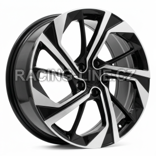 Alu kola Racing Line D1981, 19x7.5 5x114.3 ET45, černá + leštění