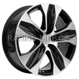 Alu kola Racing Line D2054, 18x8 5x114.3 ET35, černá + leštění