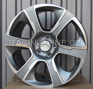 Alu kola Racing Line D6052, 20x9 5x120 ET50, šedivá + leštění