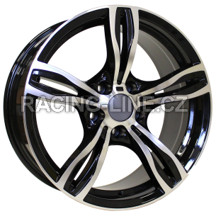 Alu kola Racing Line E492, 19x8.5 5x120 ET33, černá + leštění