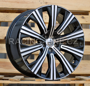 Alu kola Racing Line F0054, 20x9 5x108 ET39, černá + leštění
