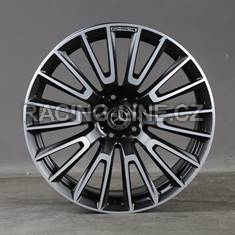 Alu kola Racing Line F1070, 22x10 5x130 ET36, černá + leštění (zátěžová)