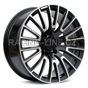 Alu kola Racing Line F1070, 22x10 5x130 ET36, černá + leštění