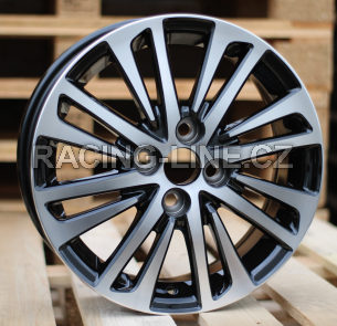 Alu kola Racing Line F1438, 14x5.5 4x100 ET45, černá + leštění