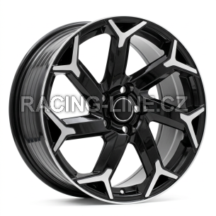 Alu kola Racing Line F3051, 18x8 5x114.3 ET40, černá + leštění
