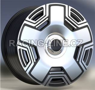 Alu kola Racing Line F3053, 22x10 5x130 ET35, černá + leštění (zátěžová)