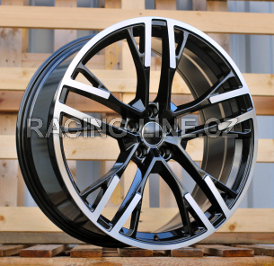 Alu kola Racing Line F726, 20x8.5 5x112 ET34, černá + leštění (zátěžová)