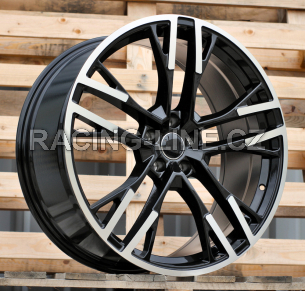 Alu kola Racing Line F726, 21x9 5x112 ET30, černá + leštění (zátěžová)
