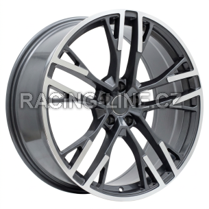 Alu kola Racing Line F726, 21x9 5x112 ET30, šedivá + leštění (zátěžová)
