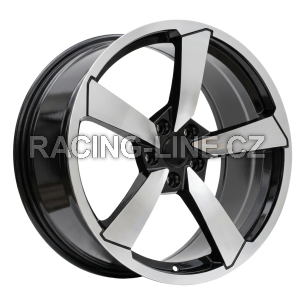 Alu kola Racing Line F9781, 19x8.5 5x112 ET32, černá + leštění