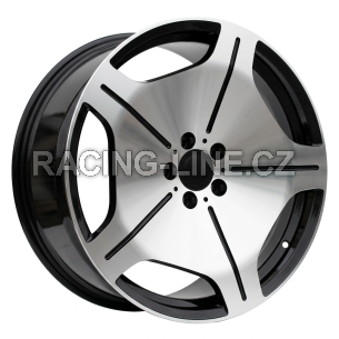 Alu kola Racing Line FBX035, 17x7.5 5x112 ET35, černá + leštění (zátěžová)