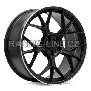 Alu kola Racing Line FBX120, 18x8 5x112 ET42, černá + leštěný límec (zátěžová)