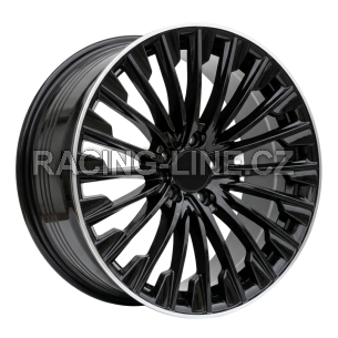 Alu kola Racing Line FBX132, 19x8.5 5x112 ET40, černá + leštěný límec (zátěžová)
