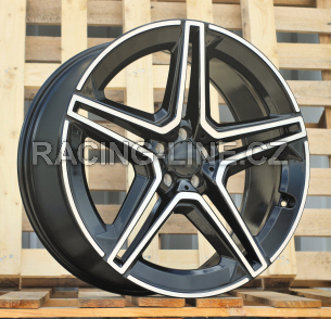 Alu kola Racing Line FBX142, 20x8.5 5x112 ET36, černá + leštění (zátěžová)