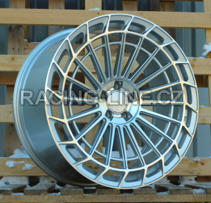 Alu kola Racing Line FBX162, 22x9 5x112 ET32, stříbrná + leštění (zátěžová)