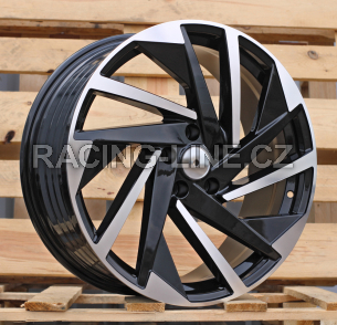 Alu kola Racing Line FBX170, 17x7.5 5x112 ET41, černá + leštění