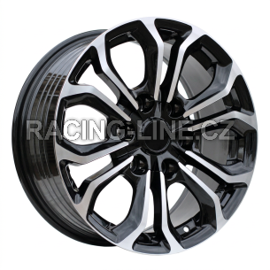 Alu kola Racing Line FBX198, 17x7.5 6x139.7 ET25, černá + leštění (zátěžová)