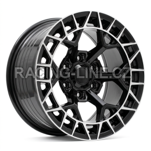 Alu kola Racing Line FBX229, 17x9 6x139.7 ET, černá + leštění
