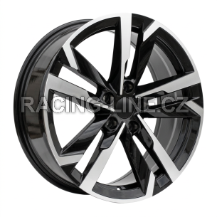 Alu kola Racing Line FBX254, 20x8.5 5x112 ET38, černá matná + leštění (zátěžová)