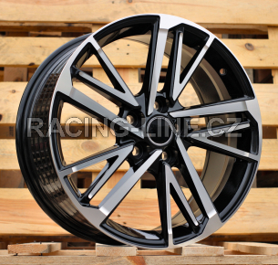 Alu kola Racing Line FBX255, 17x7 5x100 ET50, černá + leštění