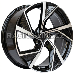 Alu kola Racing Line FBX264, 19x8.5 5x112 ET35, černá + leštění (zátěžová)