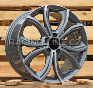 Alu kola Racing Line FBX271, 18x8 5x112 ET43, šedivá + leštění