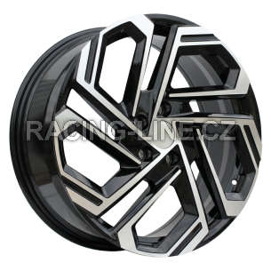 Alu kola Racing Line FBX345, 19x7.5 5x114.3 ET51, černá + leštění (zátěžová)